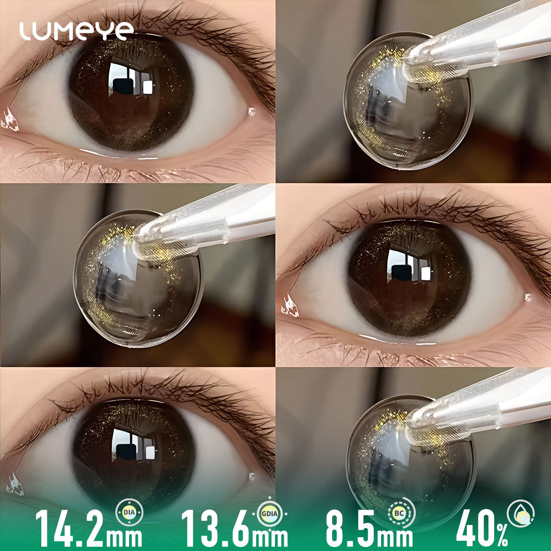 Elegant Shimmering Colored Contacts