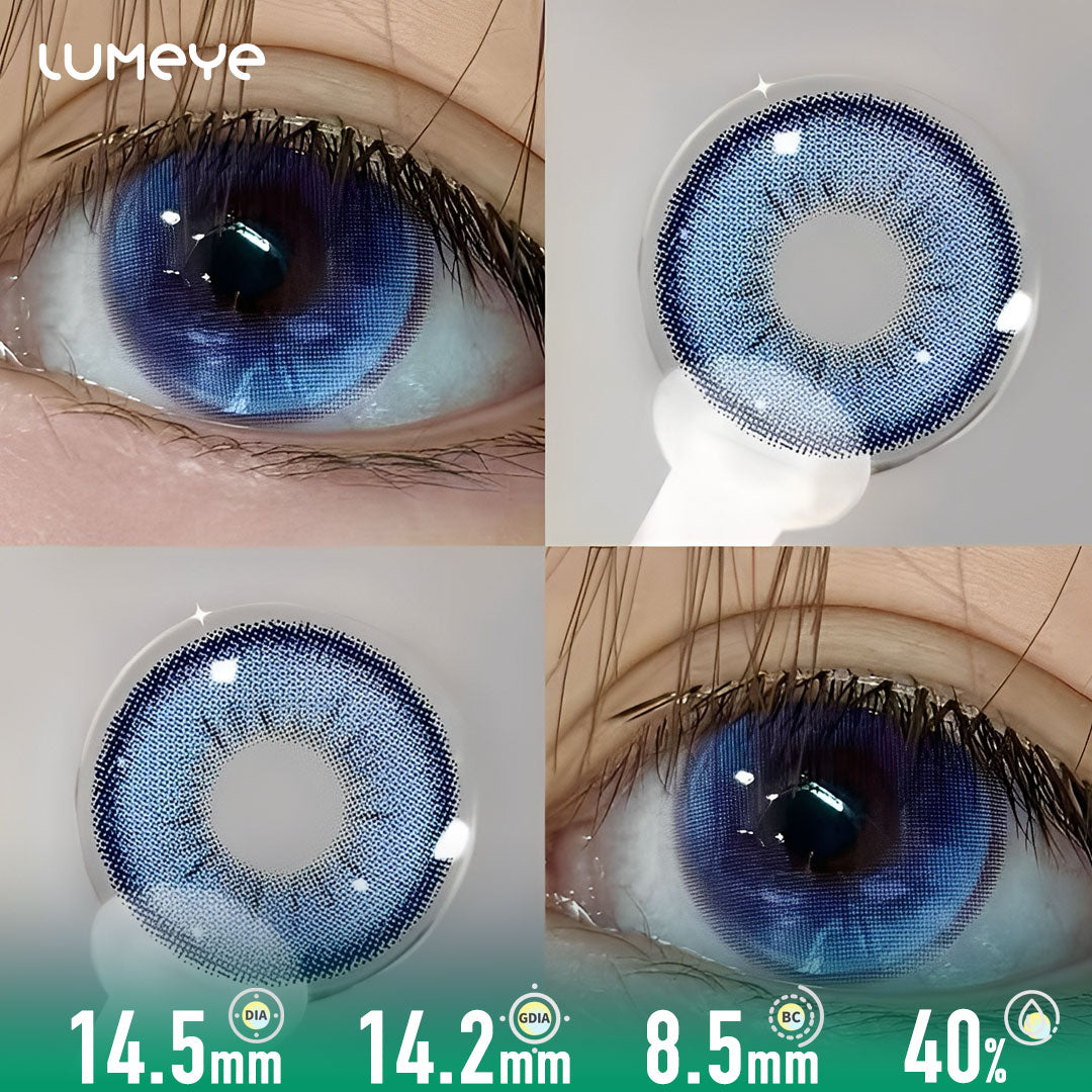 LUMEYE Daisy Blue Colored Contact Lenses