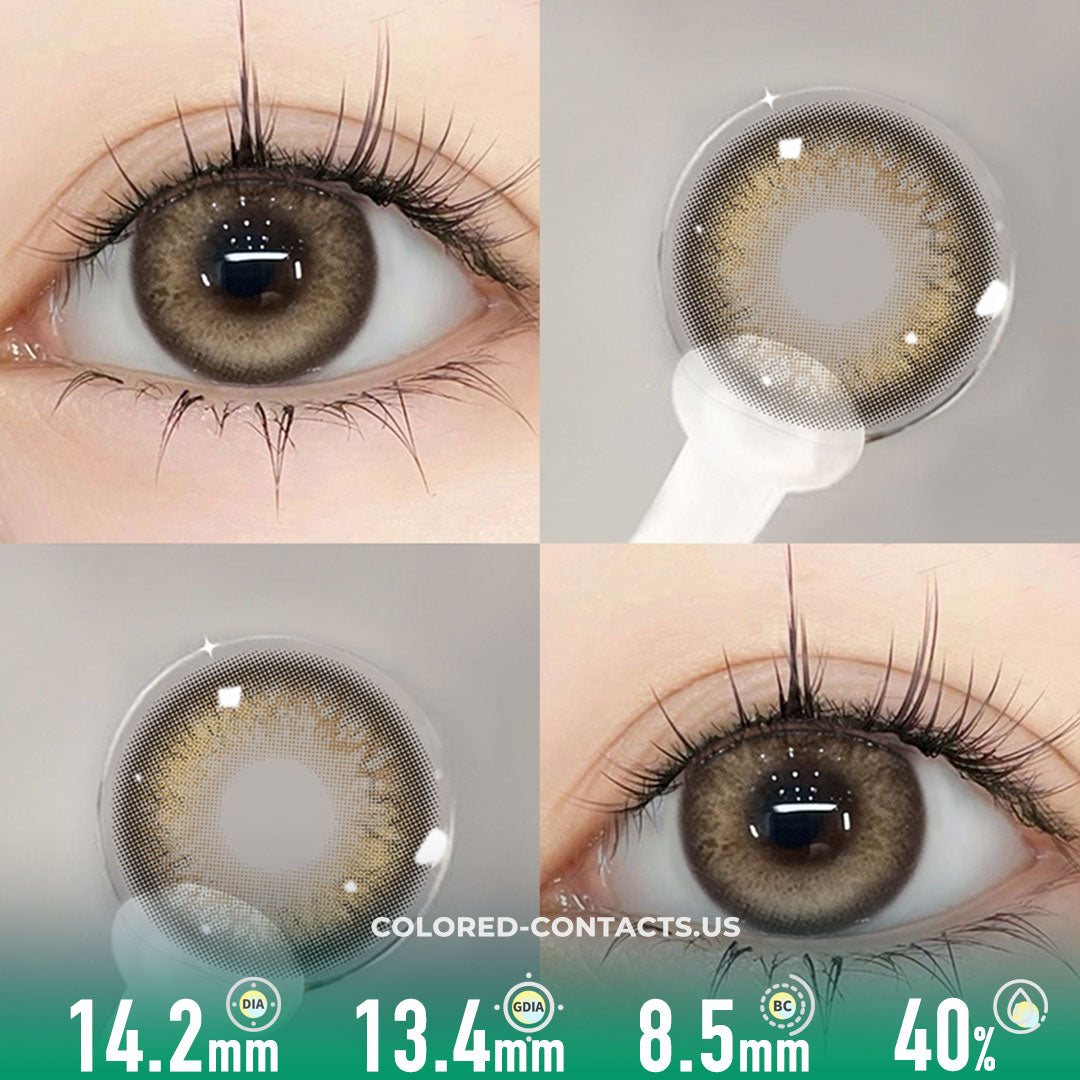 LUMEYE Eggie Yellow Brown Colored Contact Lenses