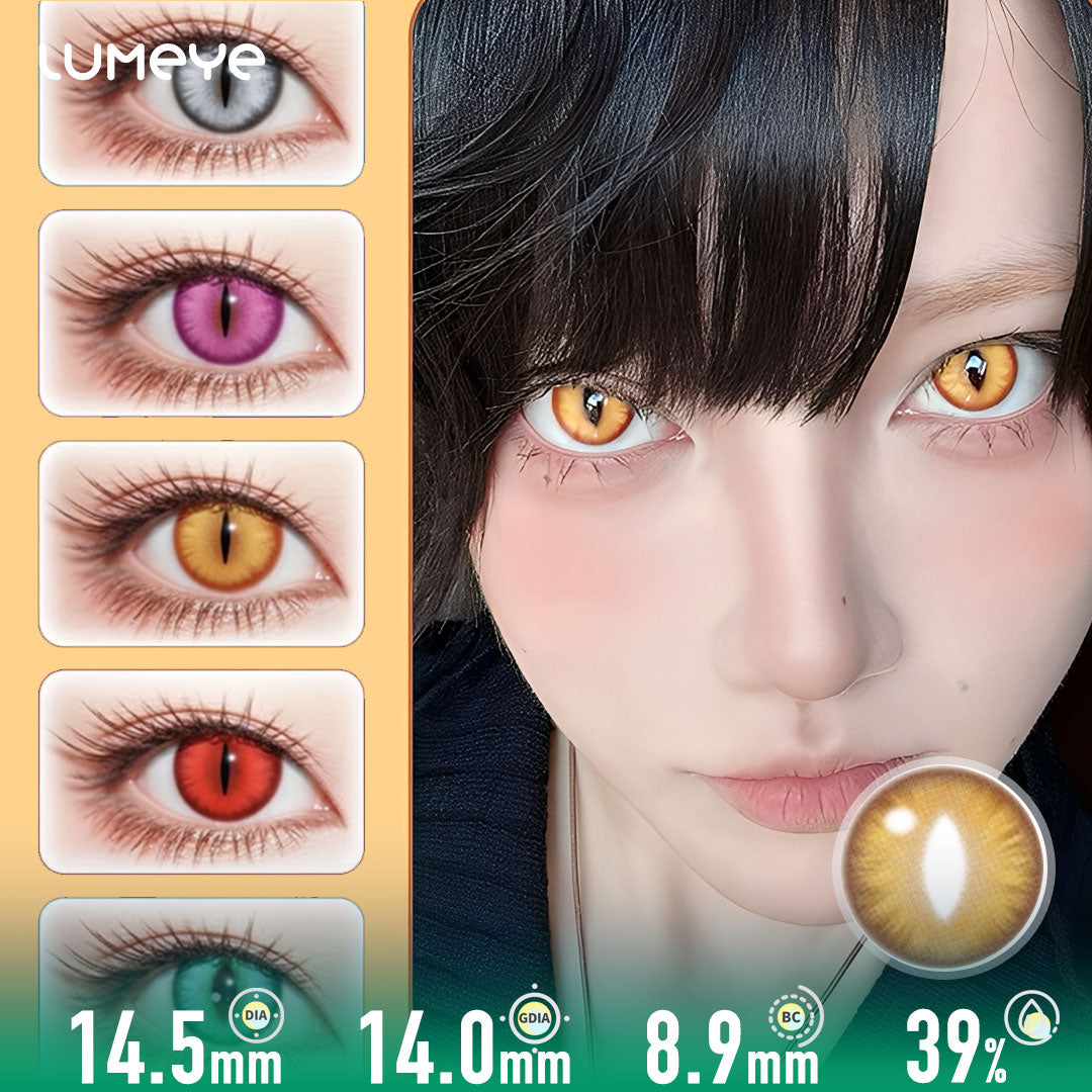 Golden Dragon Amber Contact Lenses - 6PCS