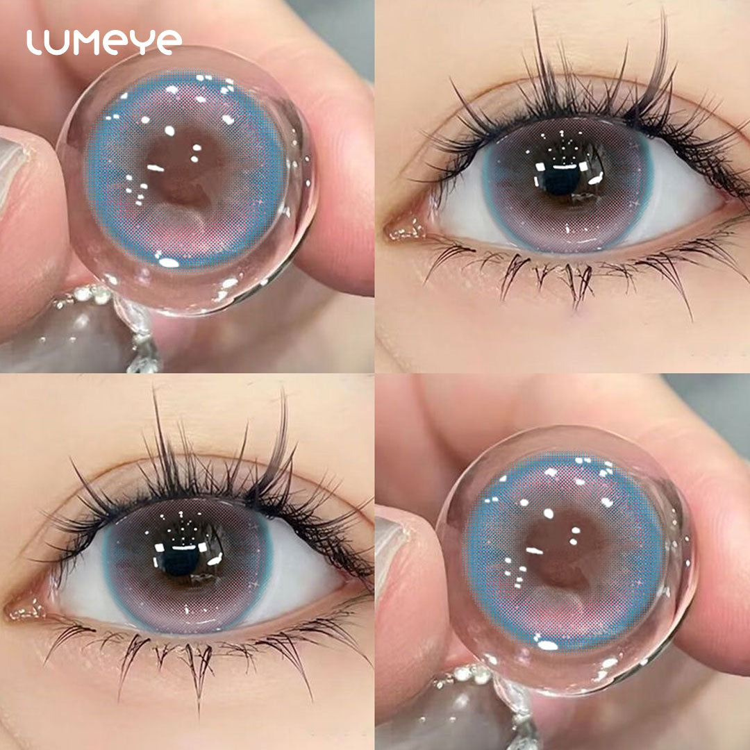 LUMEYE Juicy Pink Blue Colored Contact Lenses