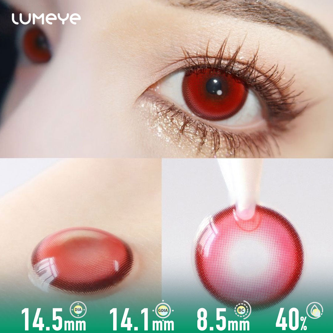 Mermaid Coral Red Contact Lenses (10 PCS)