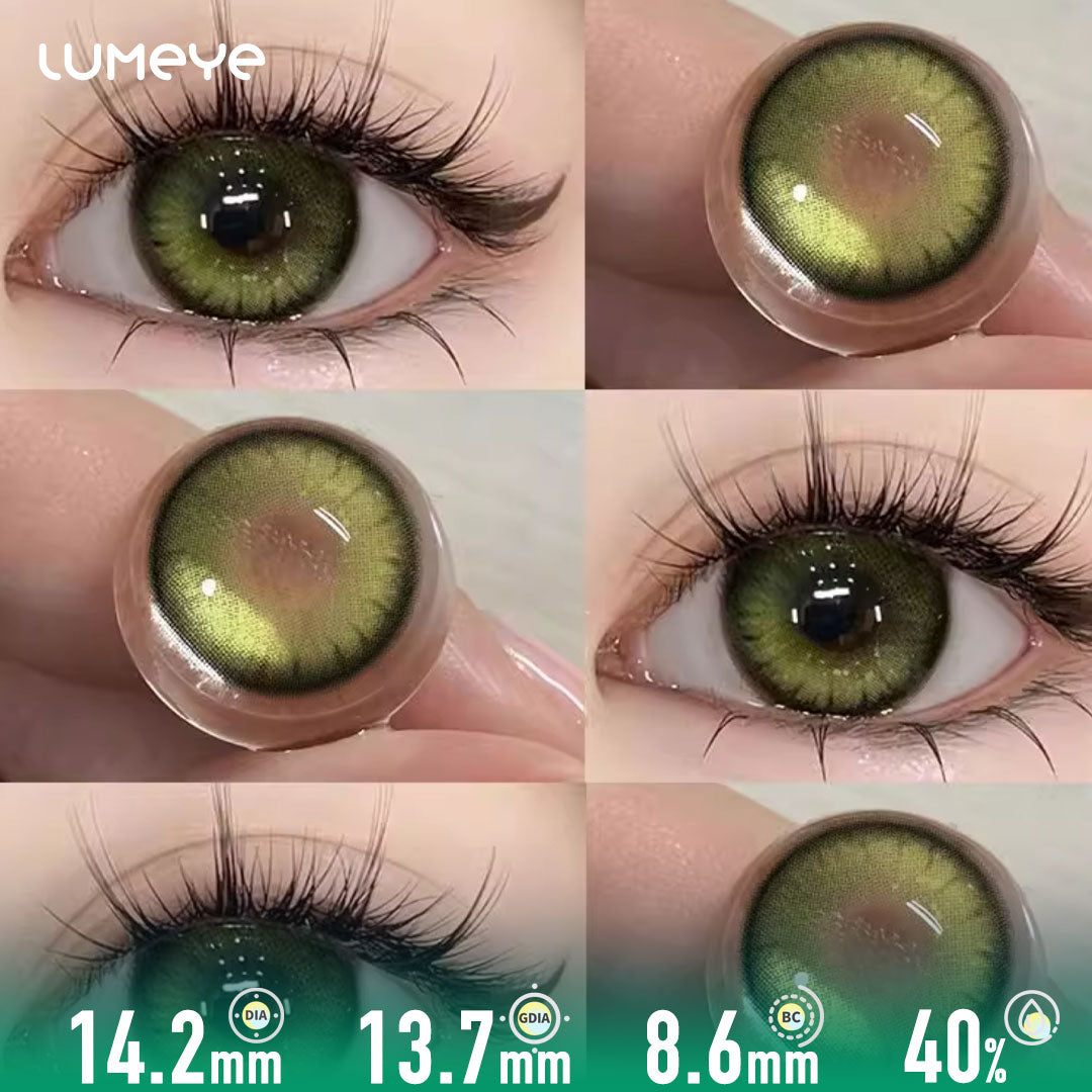 LUMEYE Polar Lights Yellow-Green Colored Contact Lenses