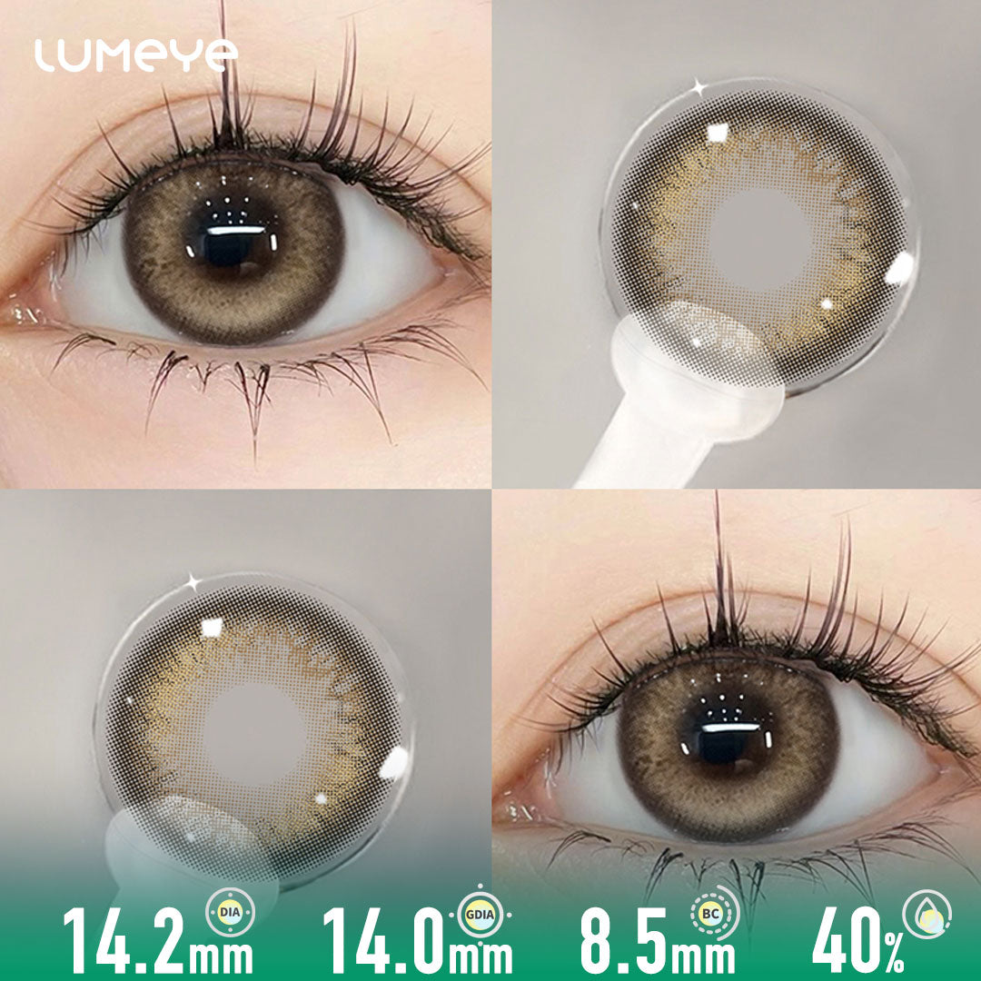LUMEYE Real Caramel Colored Contact Lenses