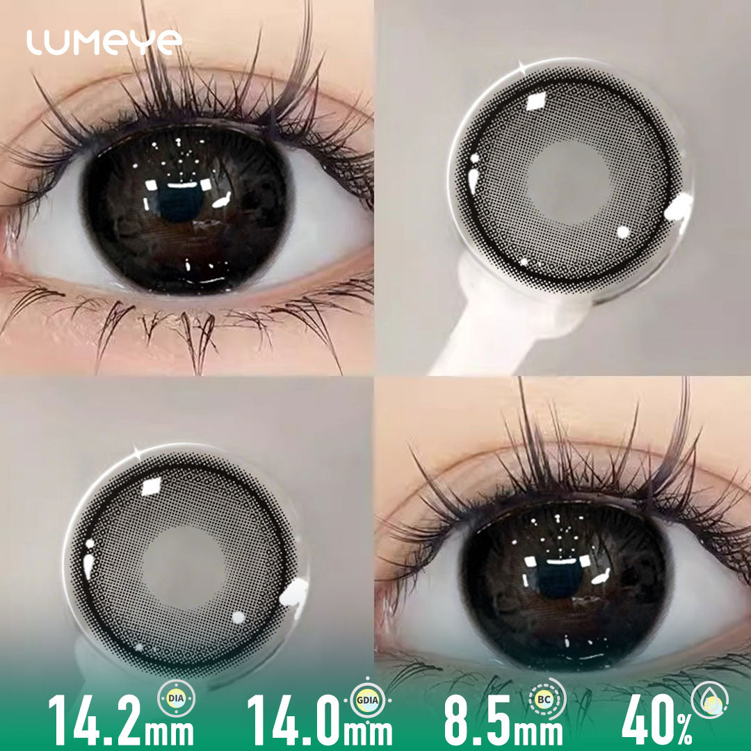 Smoky Obsidian Black Contact Lenses