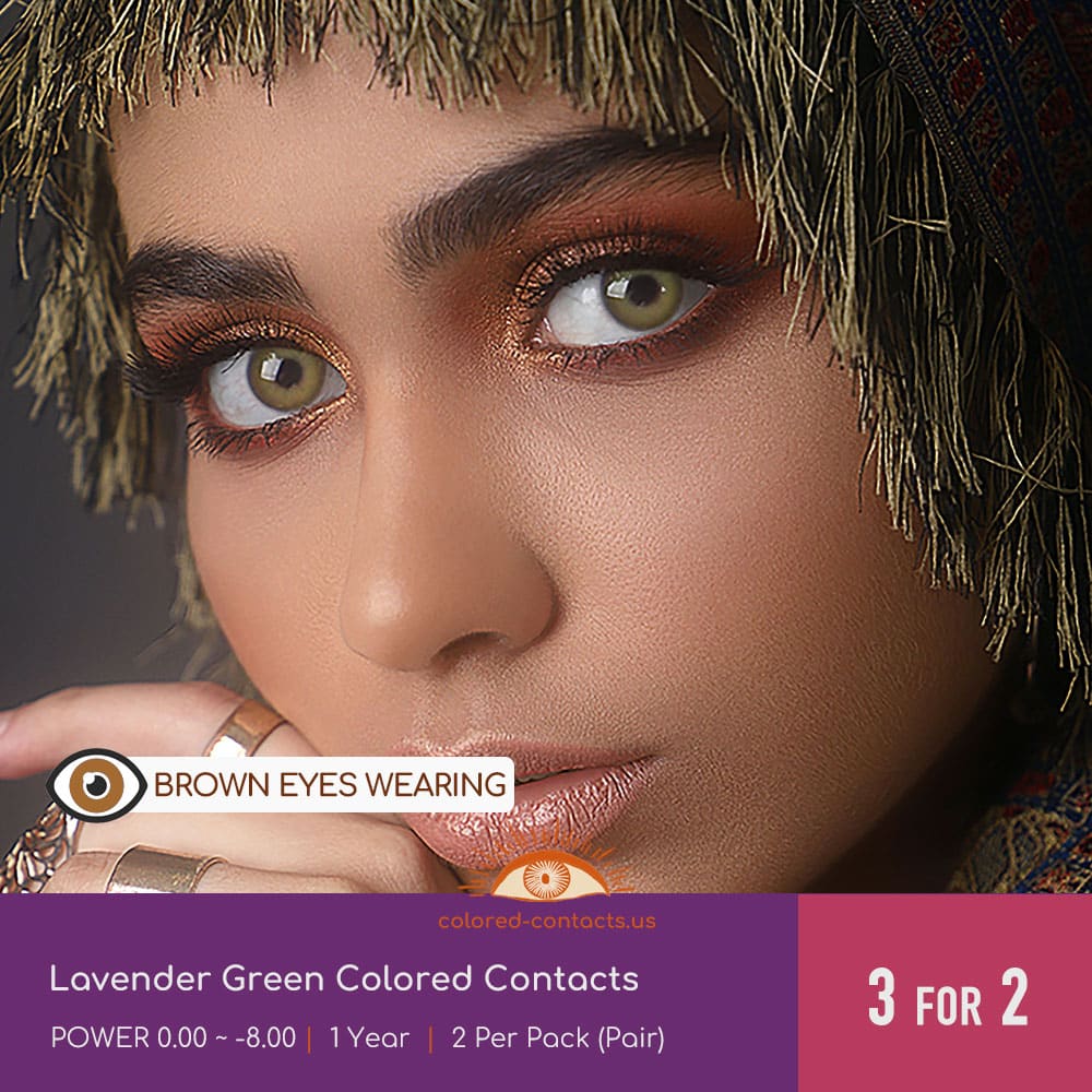 Lavender Green Colored Contacts