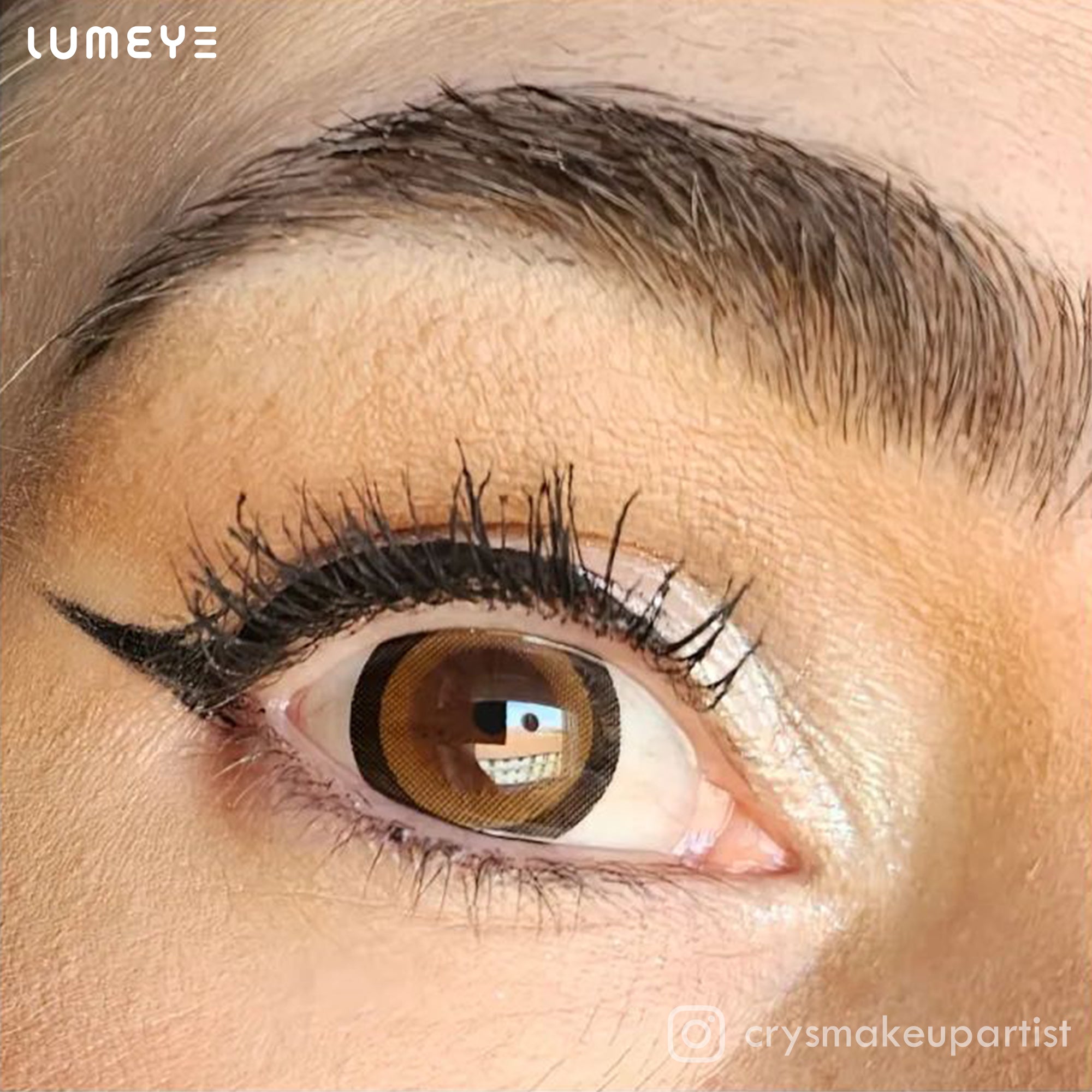 Best COLORED CONTACTS - LUMEYE Lollipop Brown Colored Contact Lenses - LUMEYE