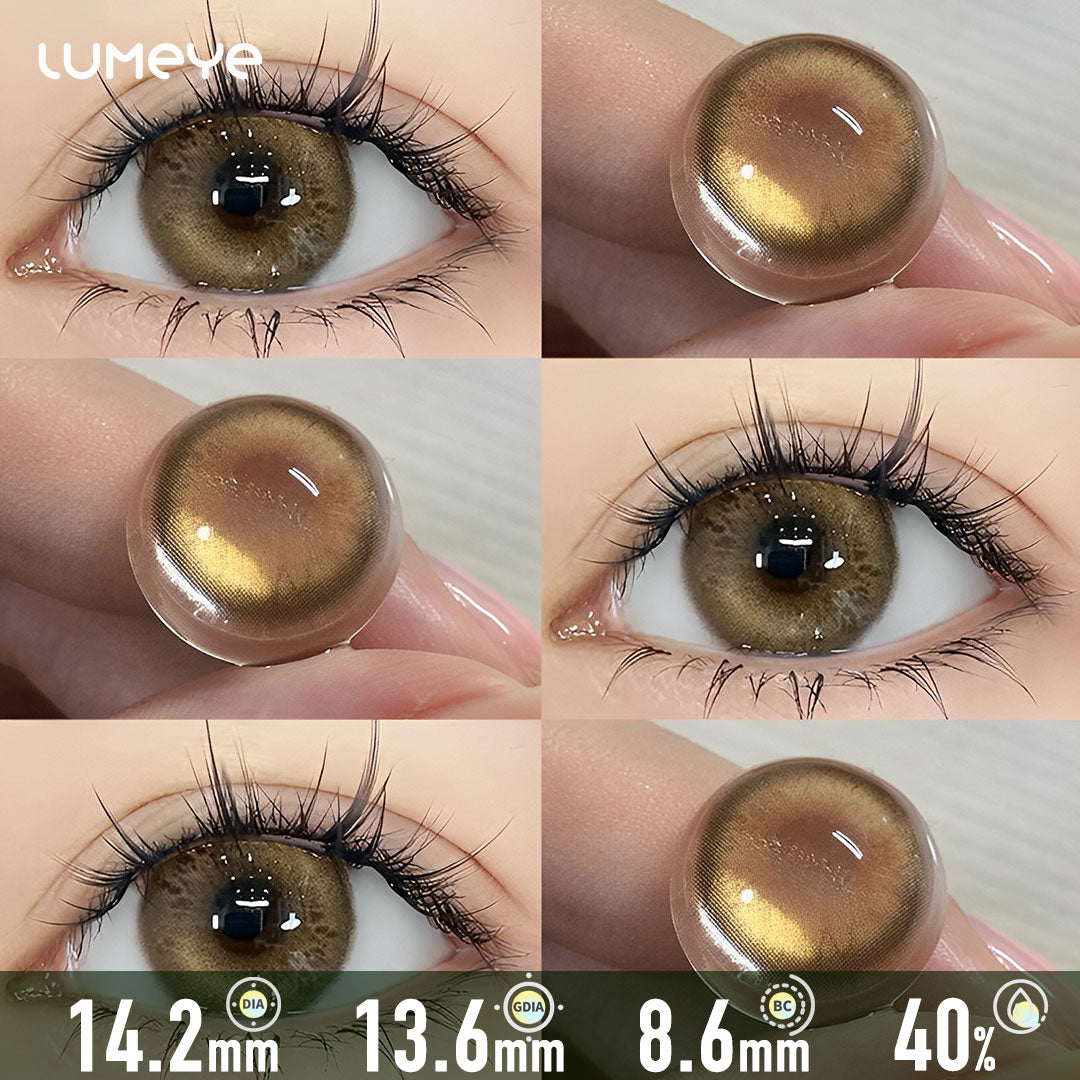 Luxury Honey Amber Brown Contact Lenses