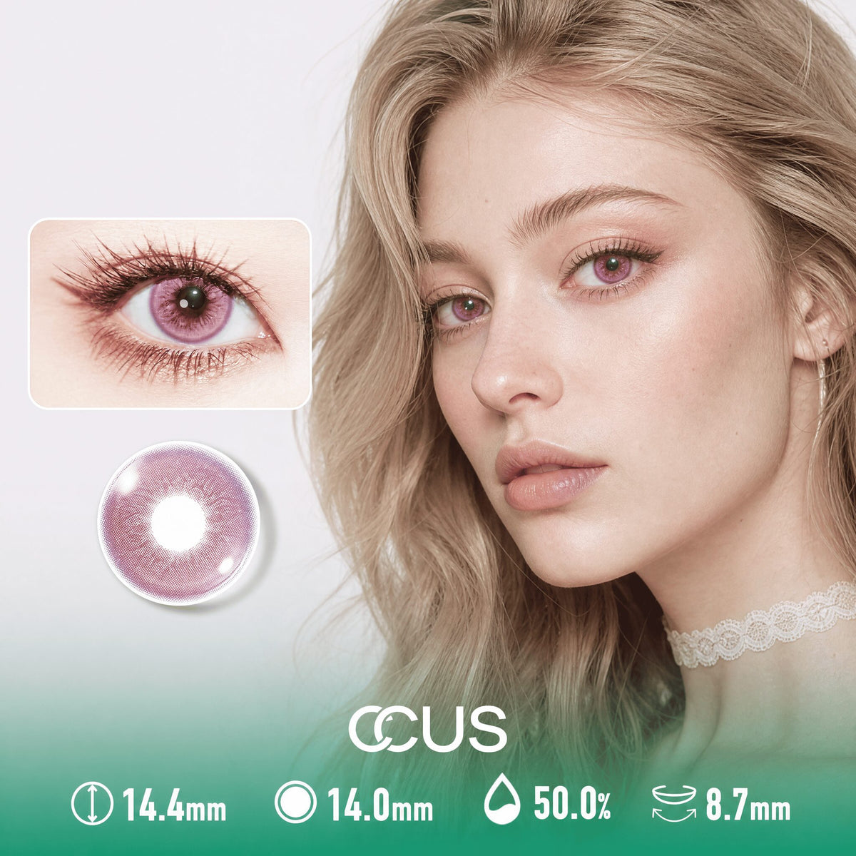Mauve Mist Rose Pink Contact Lenses