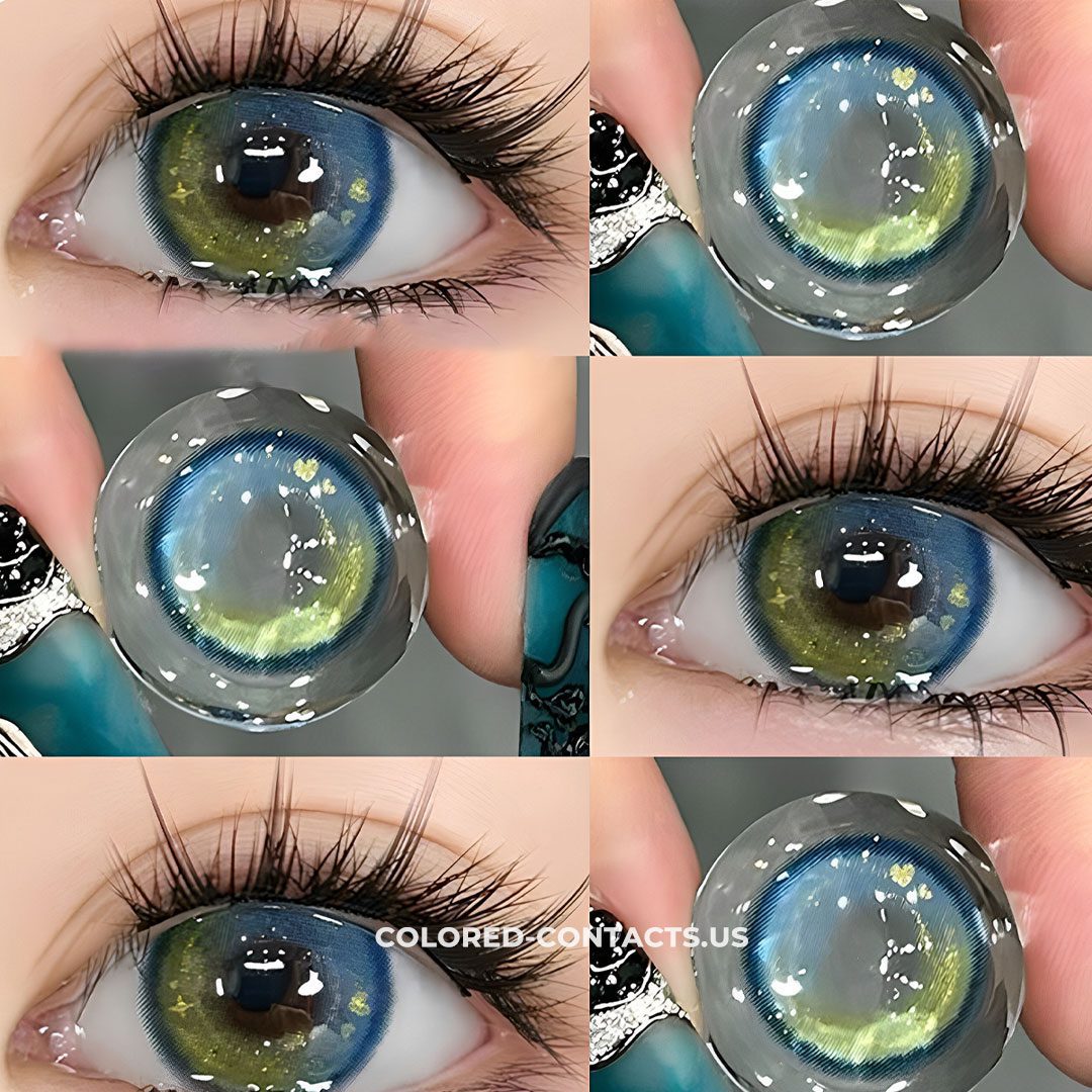 Mesmerizing Dual-Tone Blue-Green Contact Lens