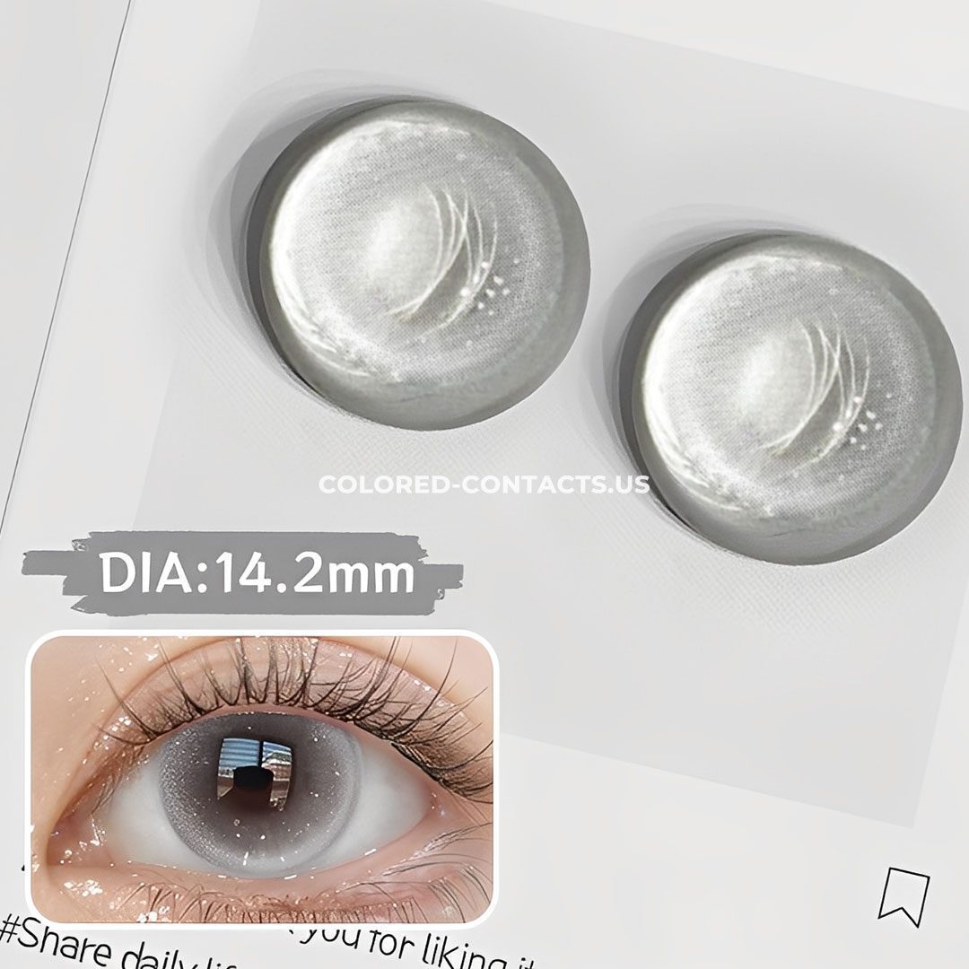 Misty Silver Gray Daily Colored Contacts – 10 Lenses