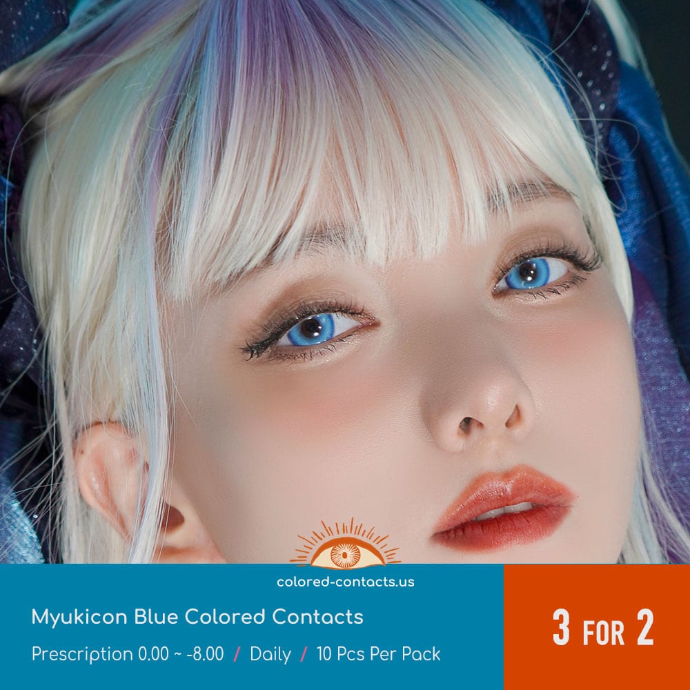 Myukicon Blue Colored Contacts – 10Pcs