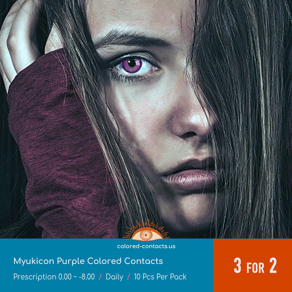 Myukicon Purple Colored Contacts – 10Pcs