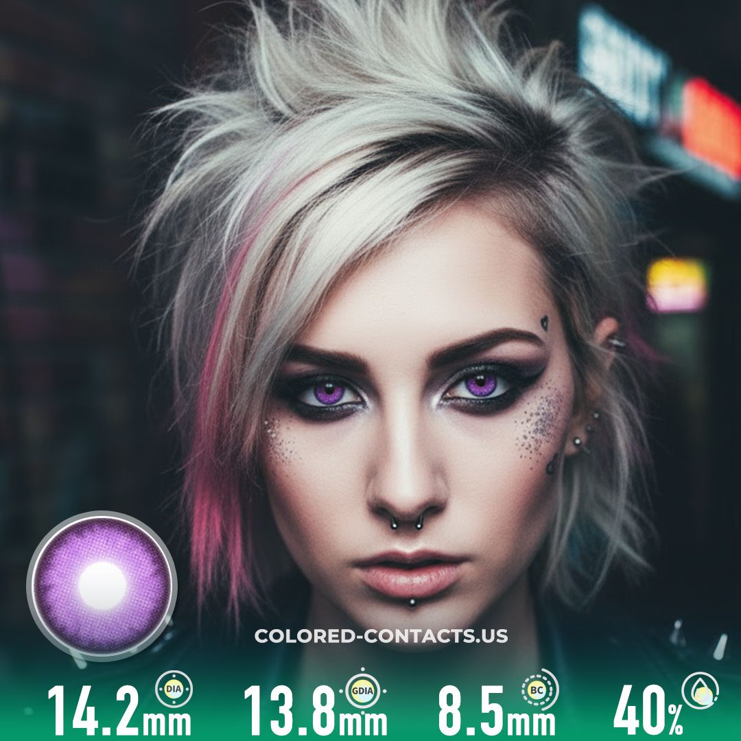 Nebula Purple Contact Lenses – Cosmic Violet Collection