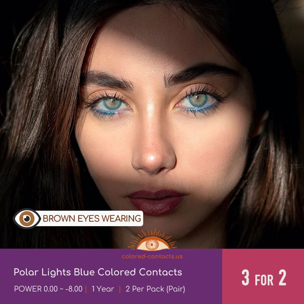 Polar Lights Blue Colored Contacts