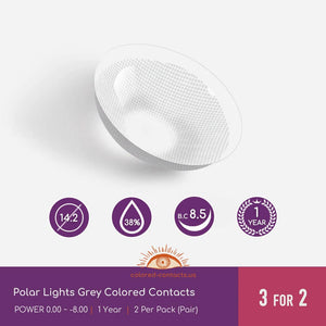 Polar Lights Grey Colored Contacts