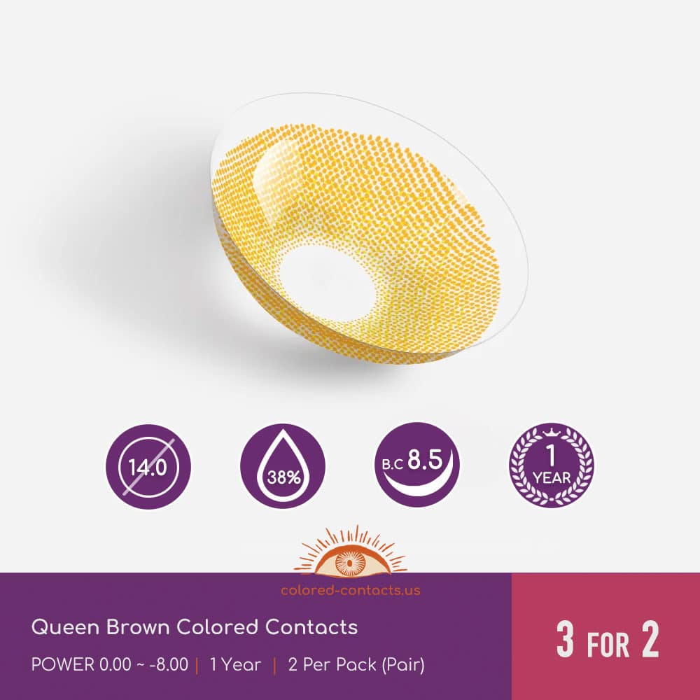 Queen Brown Colored Contacts