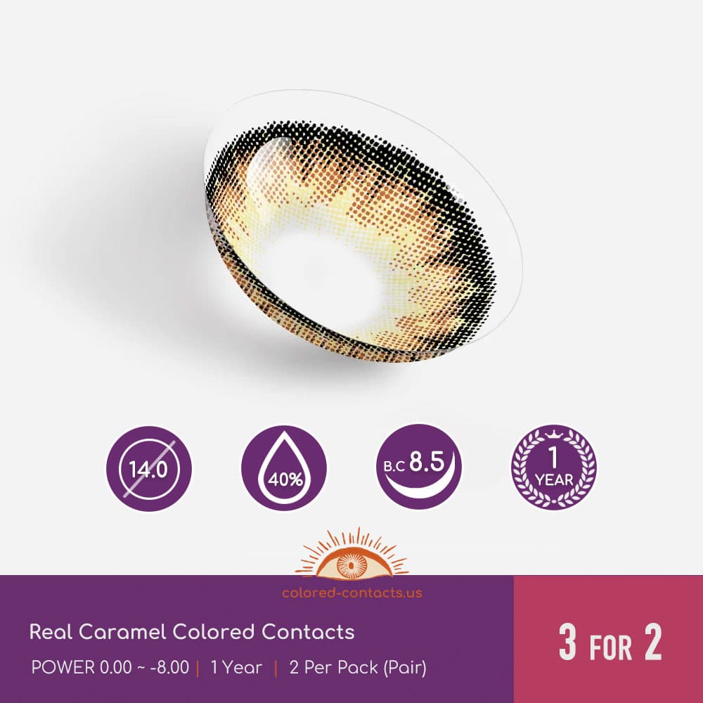 Real Caramel Colored Contacts