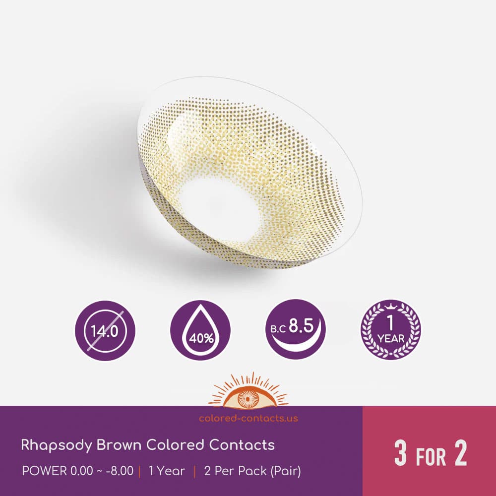 Rhapsody Brown Colored Contacts