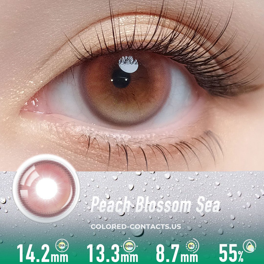 Peach Blossom Sea – Romantic Floral Pink Colored Contacts – 5 Pairs