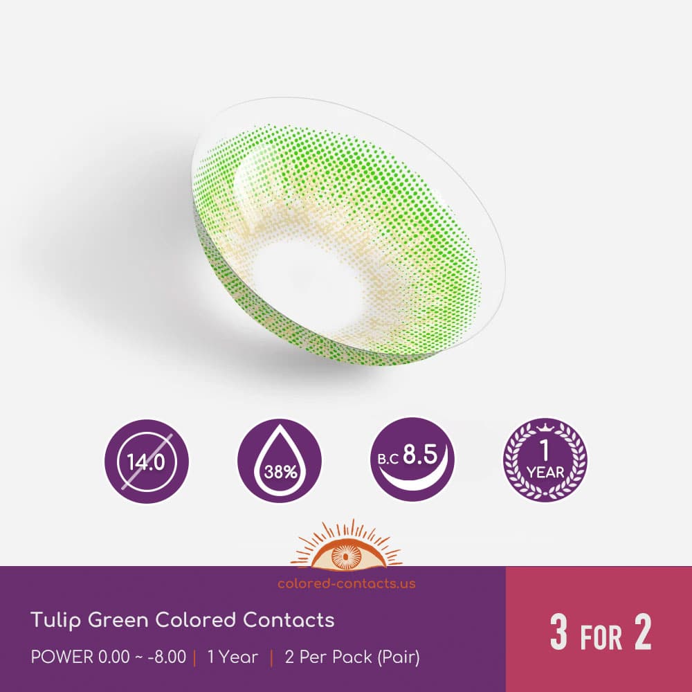 Tulip Green Colored Contacts