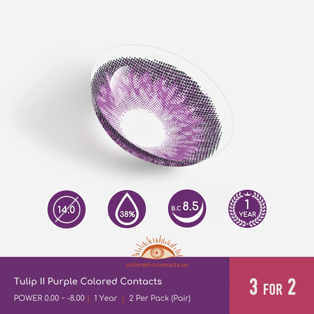 Tulip II Purple Colored Contacts