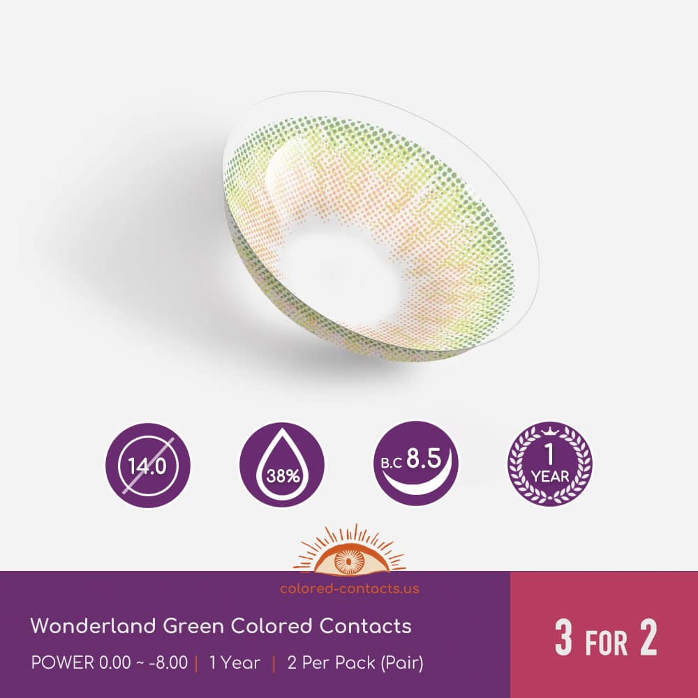 Wonderland Green Colored Contacts