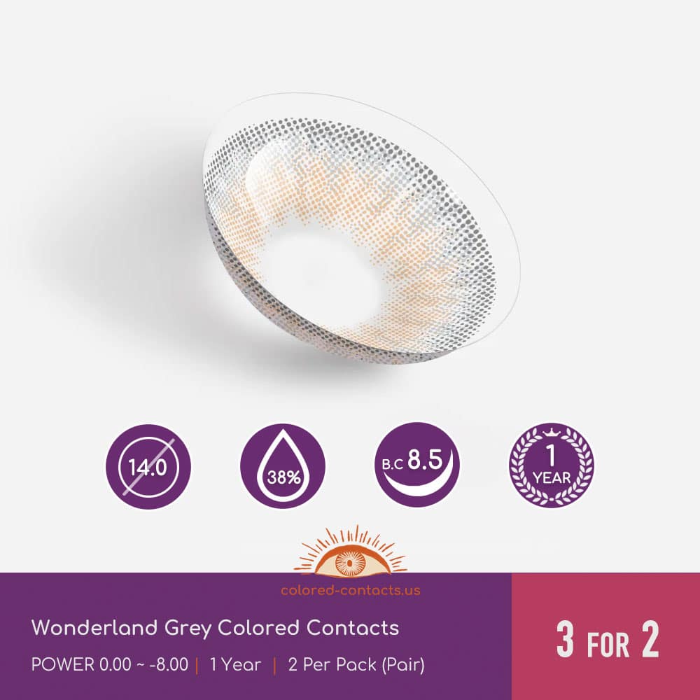 Wonderland Grey Colored Contacts