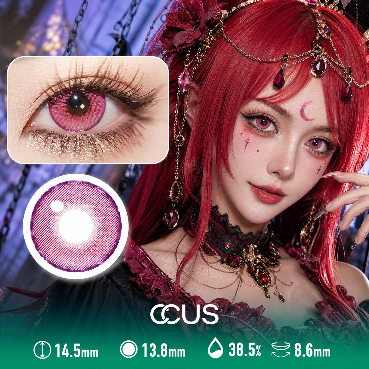 Aurora Pink Contact Lenses