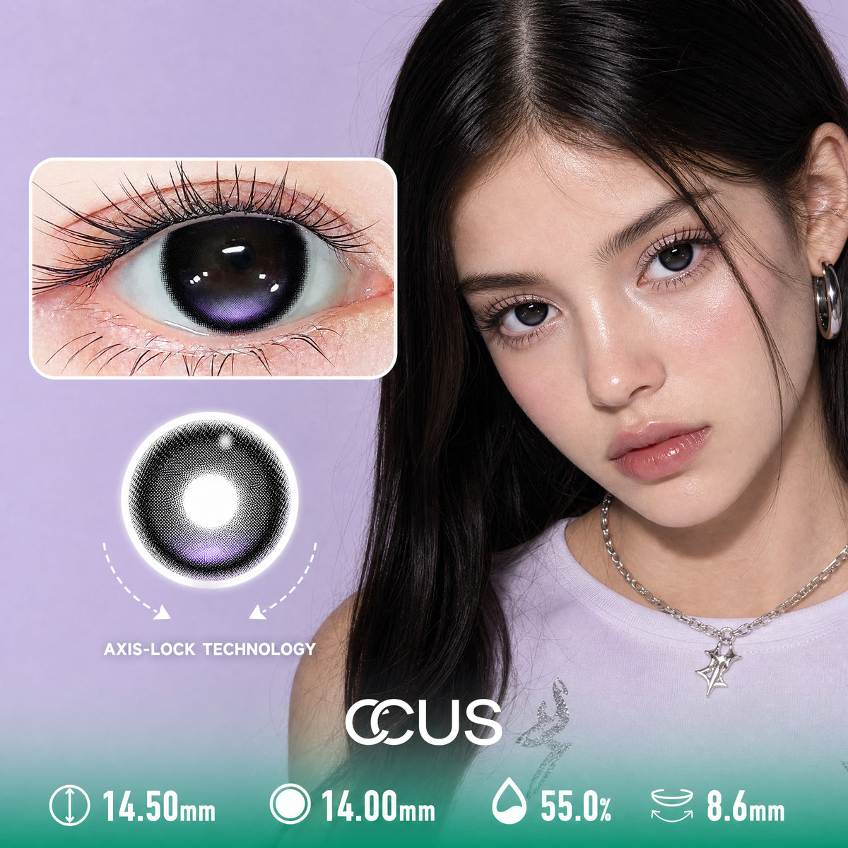 Berry Frost Onyx Black Contact Lenses