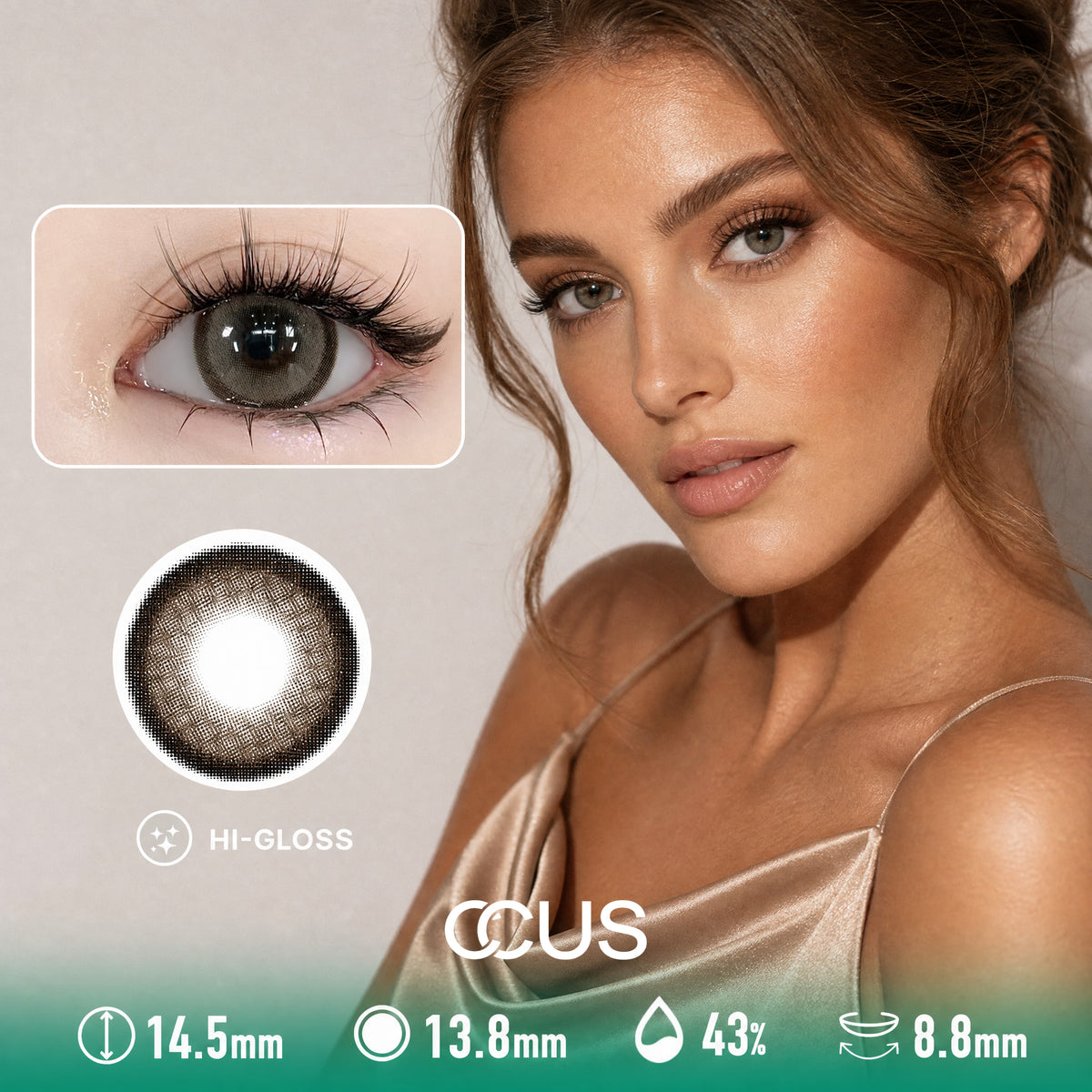 Candlelit Satin Brown Contact Lenses