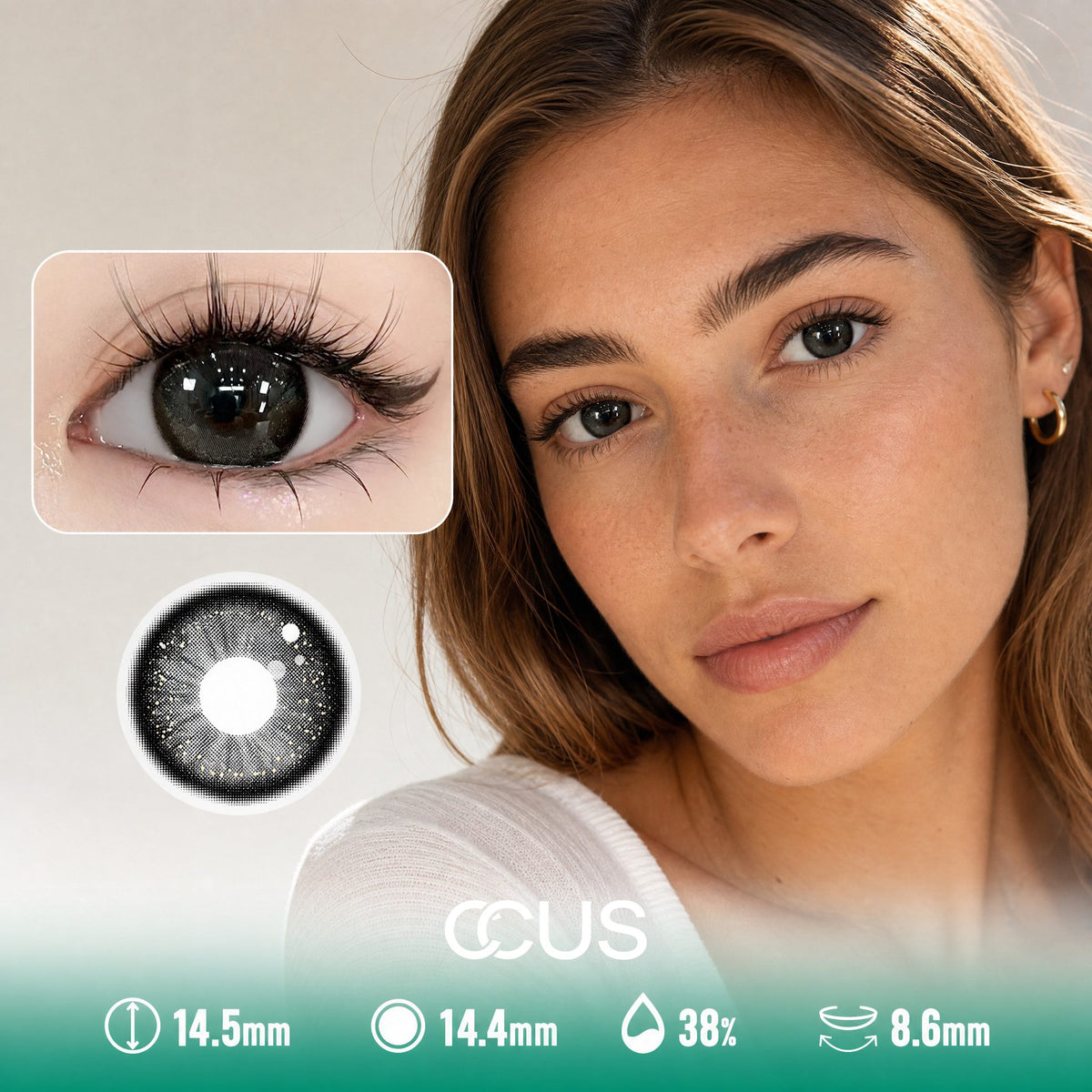 Cloud Jasmine Black Contact Lenses