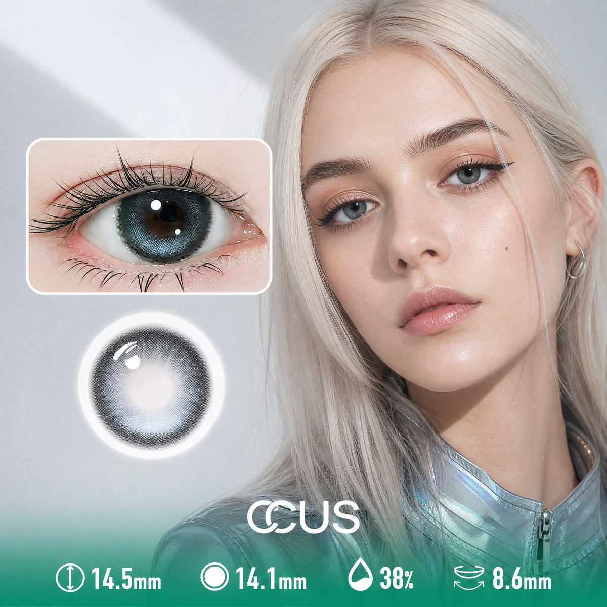 Deepwater Azure Blue Contact Lenses