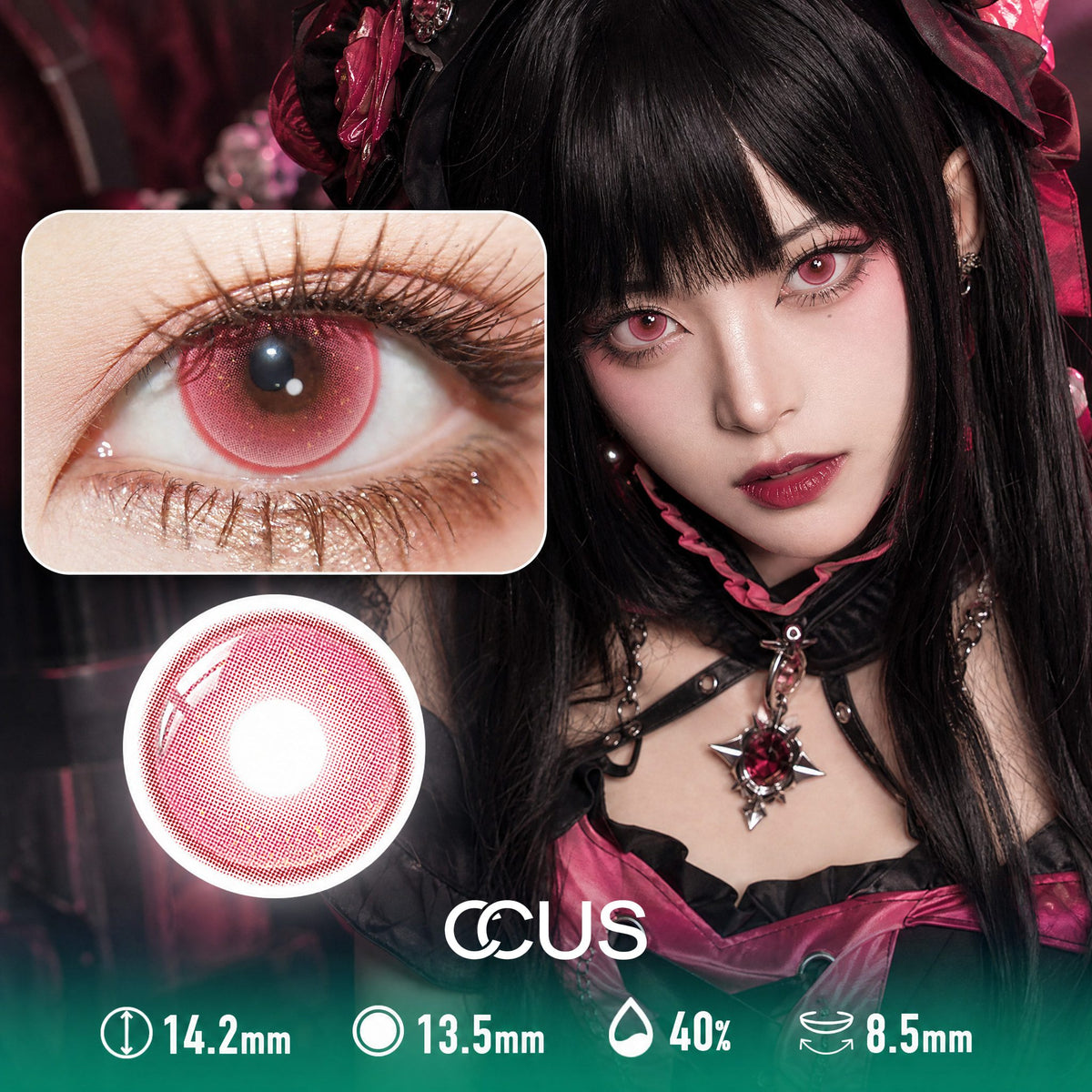 Eclipse Pink Contact Lenses