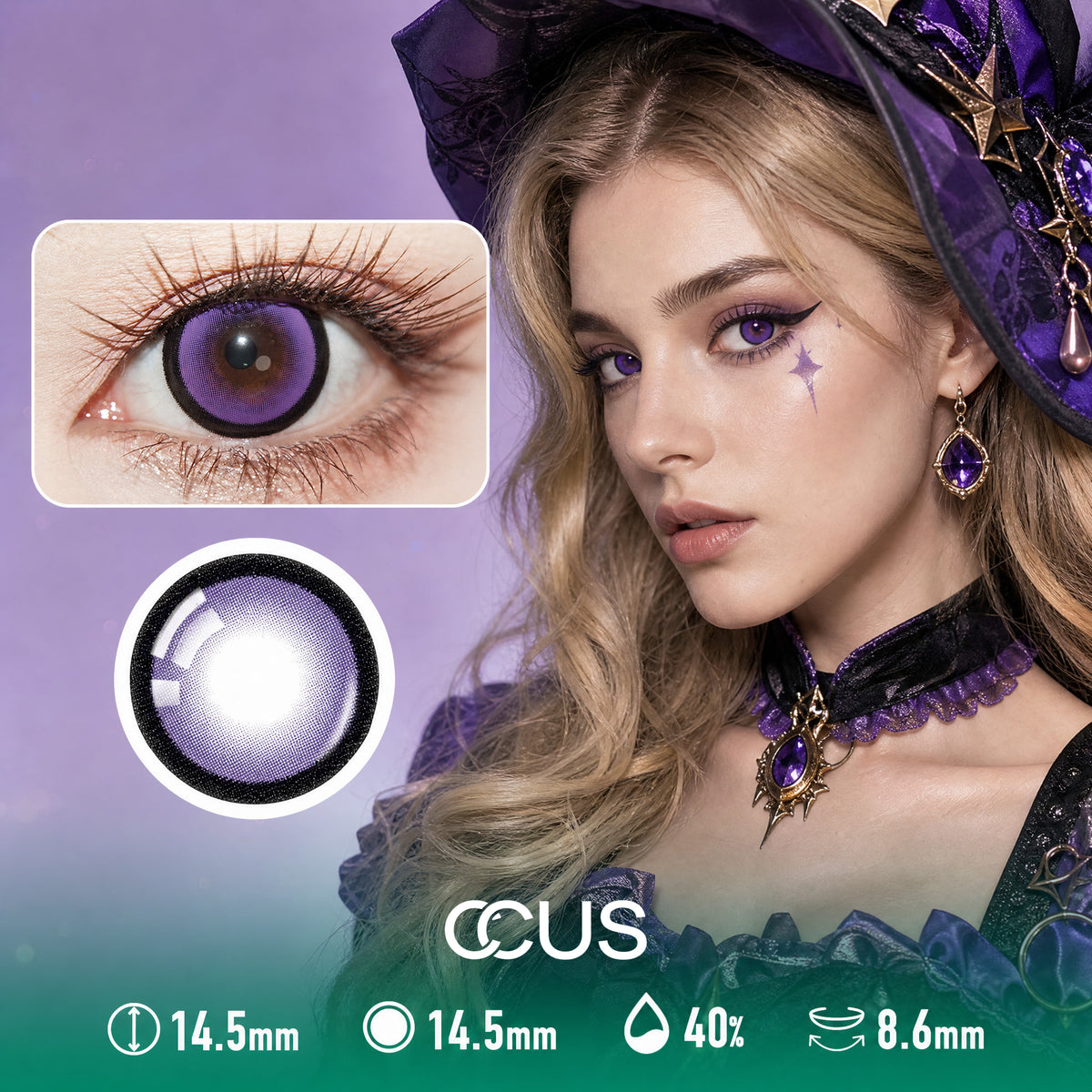 Fable Ribbon Nocturne Purple Contact Lenses