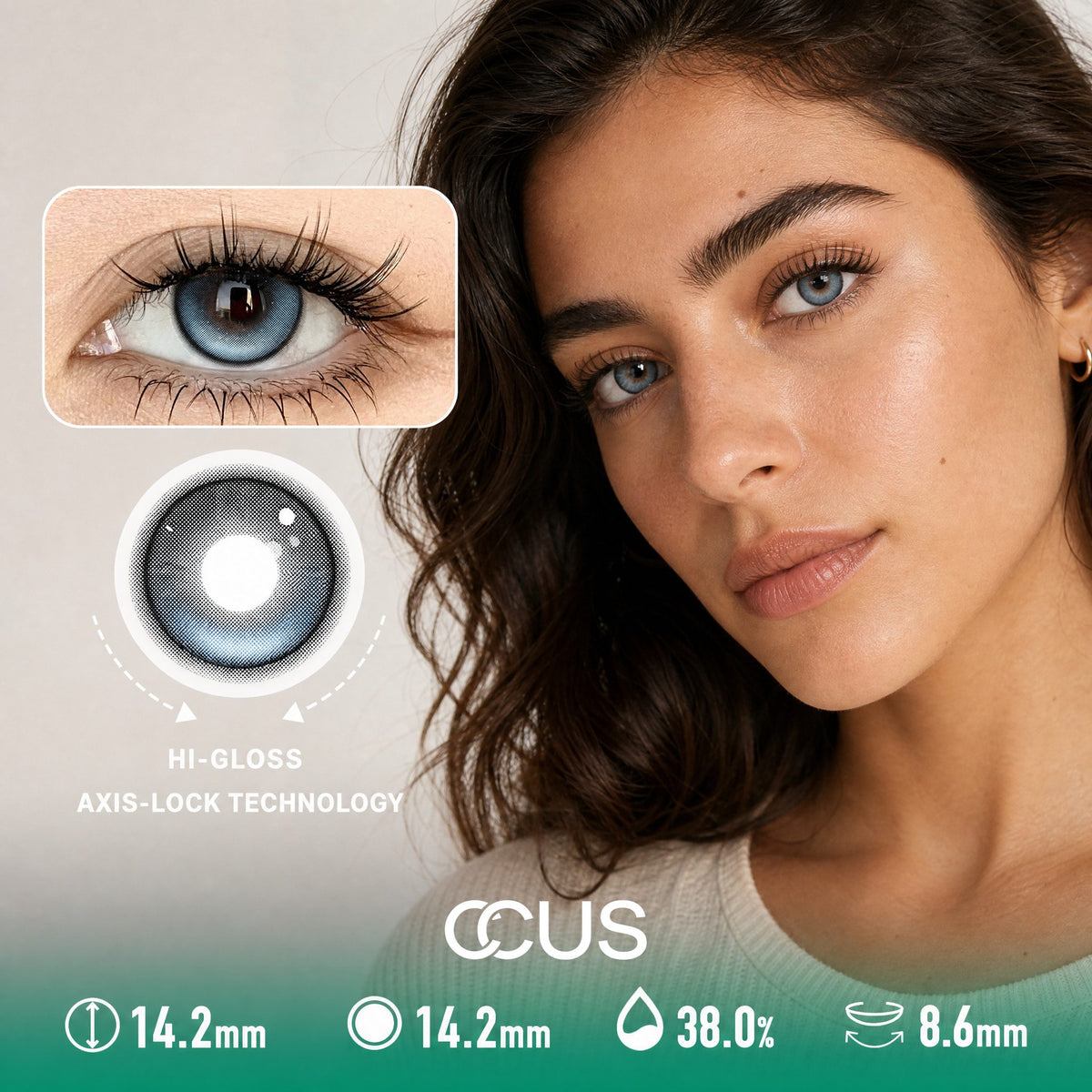 First Light Glacier Blue Contact Lenses