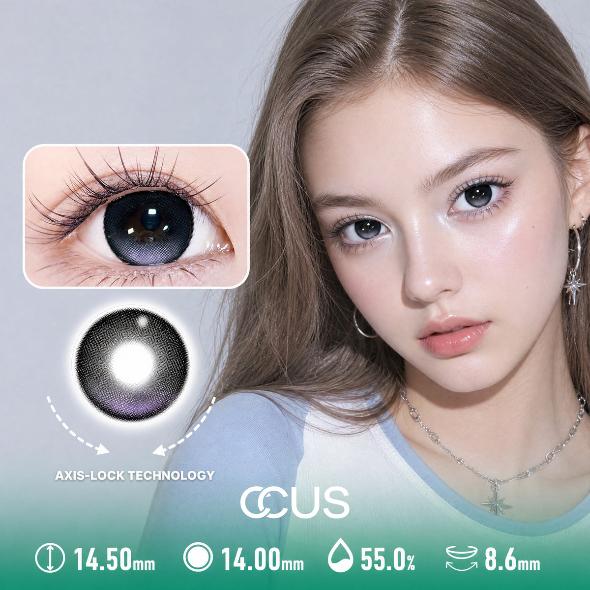Flashback Black and Pearl White Contact Lenses