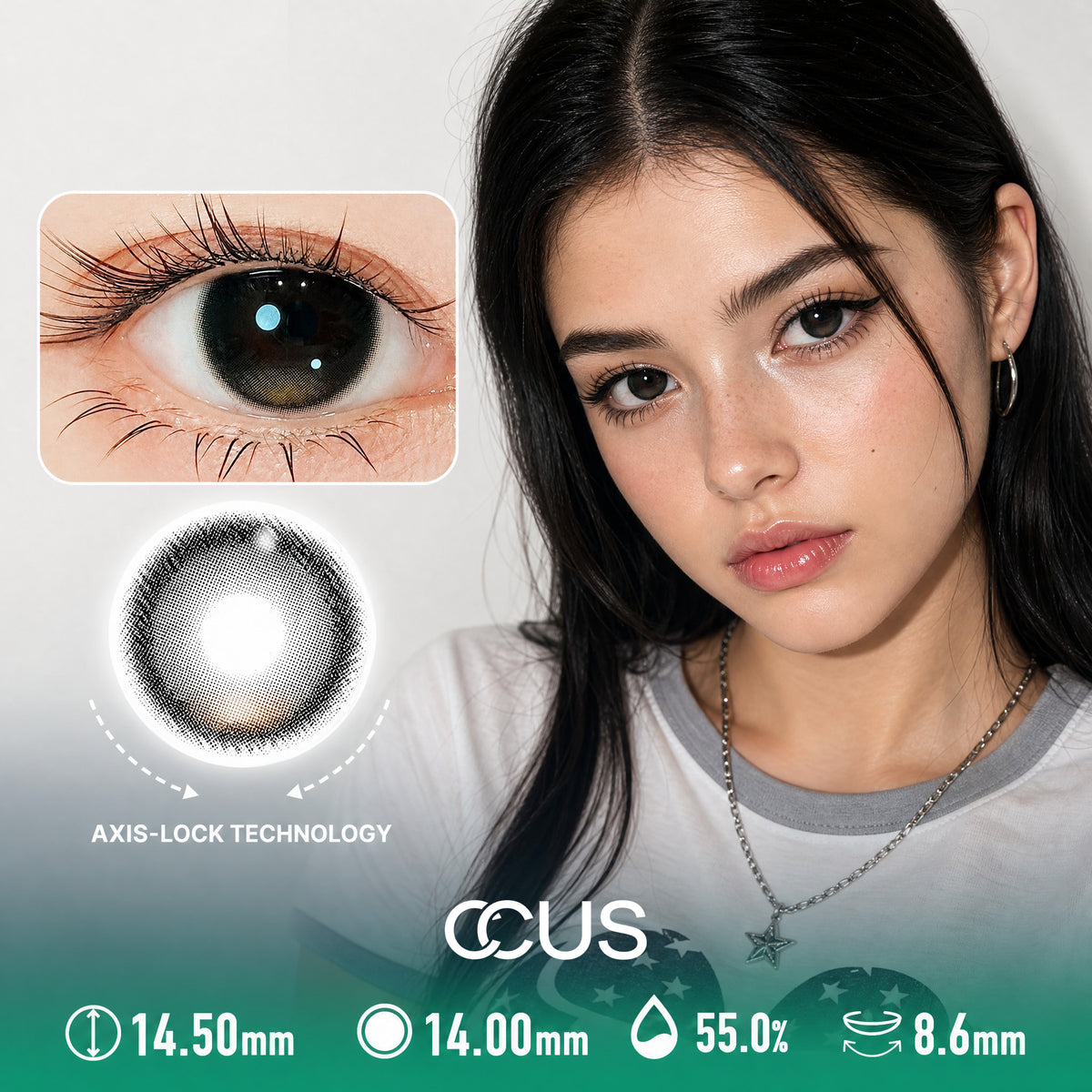 Flashbulb Jet Onyx Black Contact Lenses