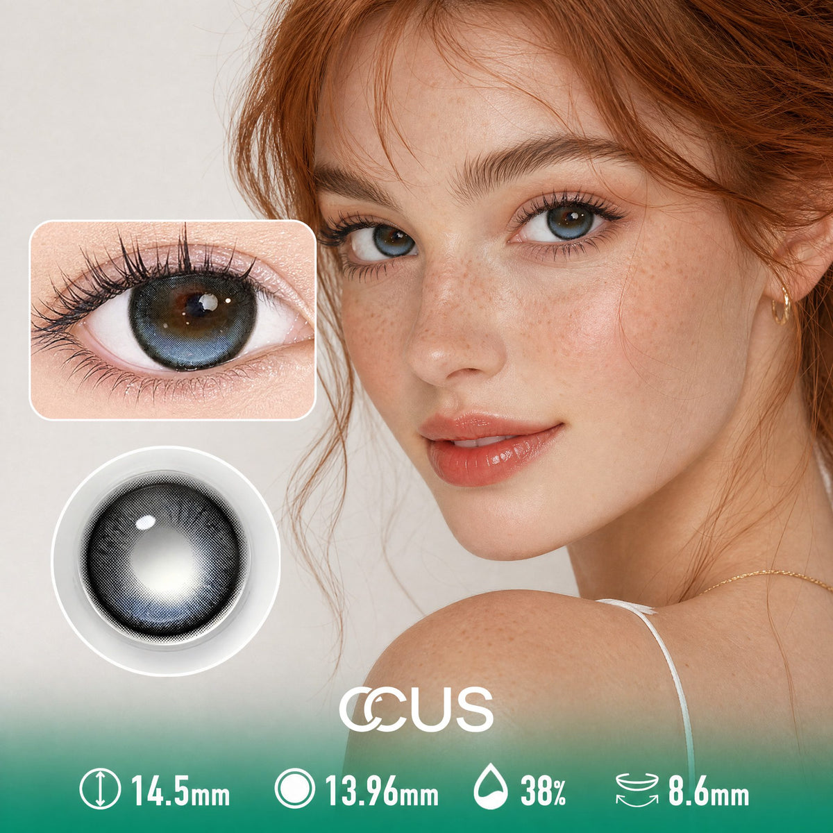 Glass Lily Blue Contact Lenses