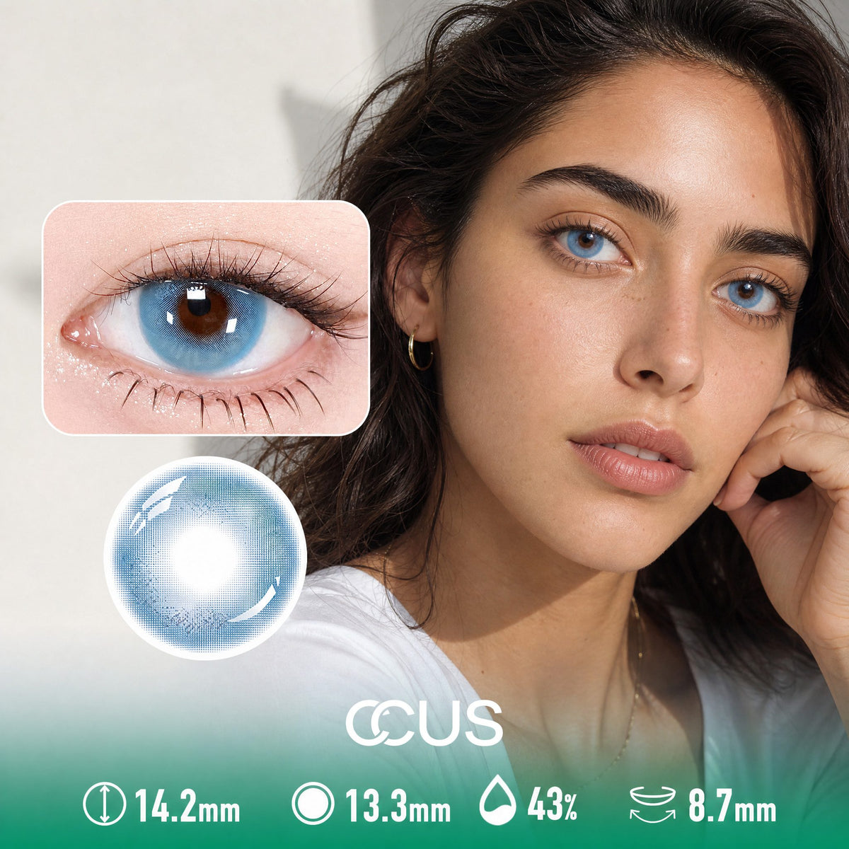 Harbor Morning Aqua Contact Lenses