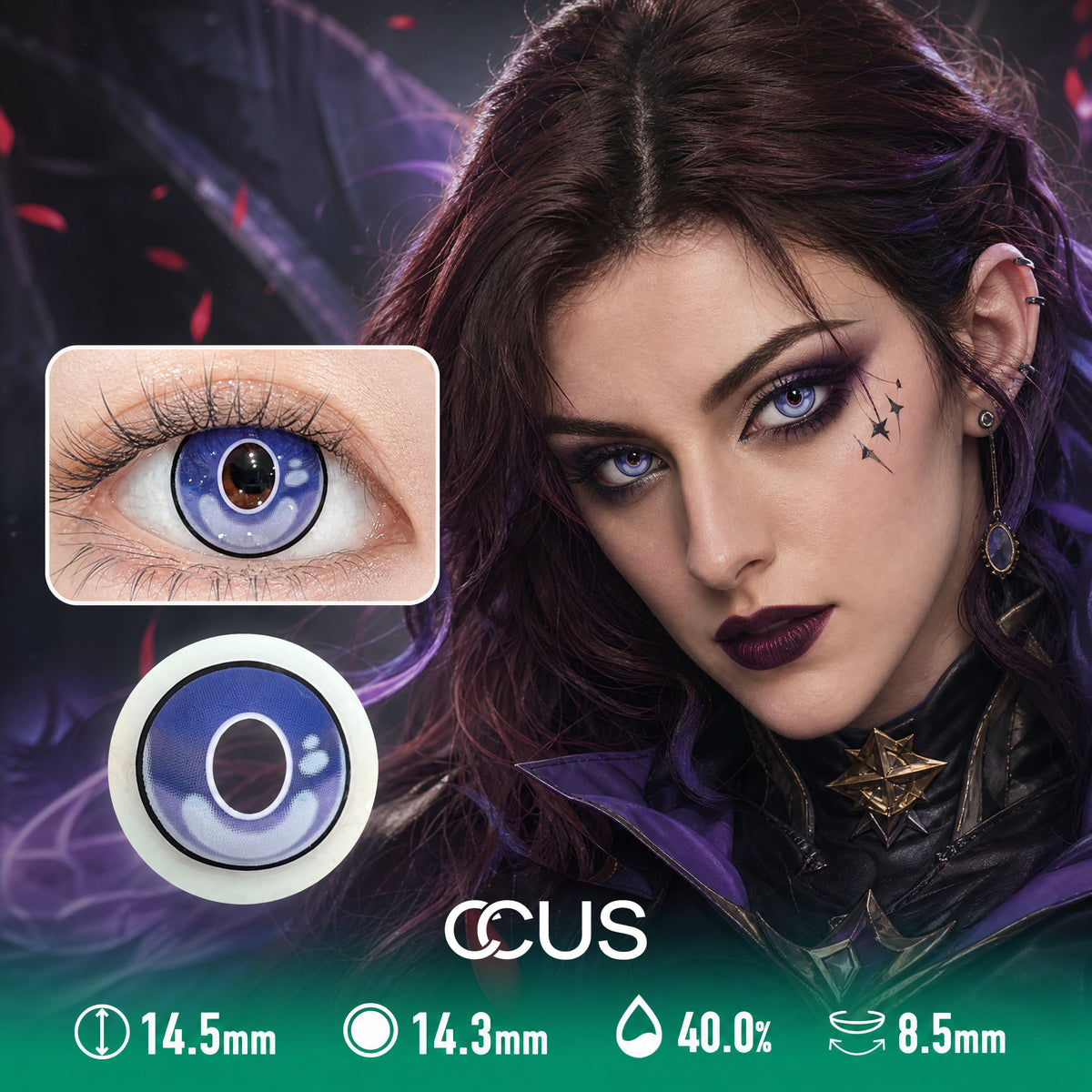 Haze Moon Blue Contact Lenses