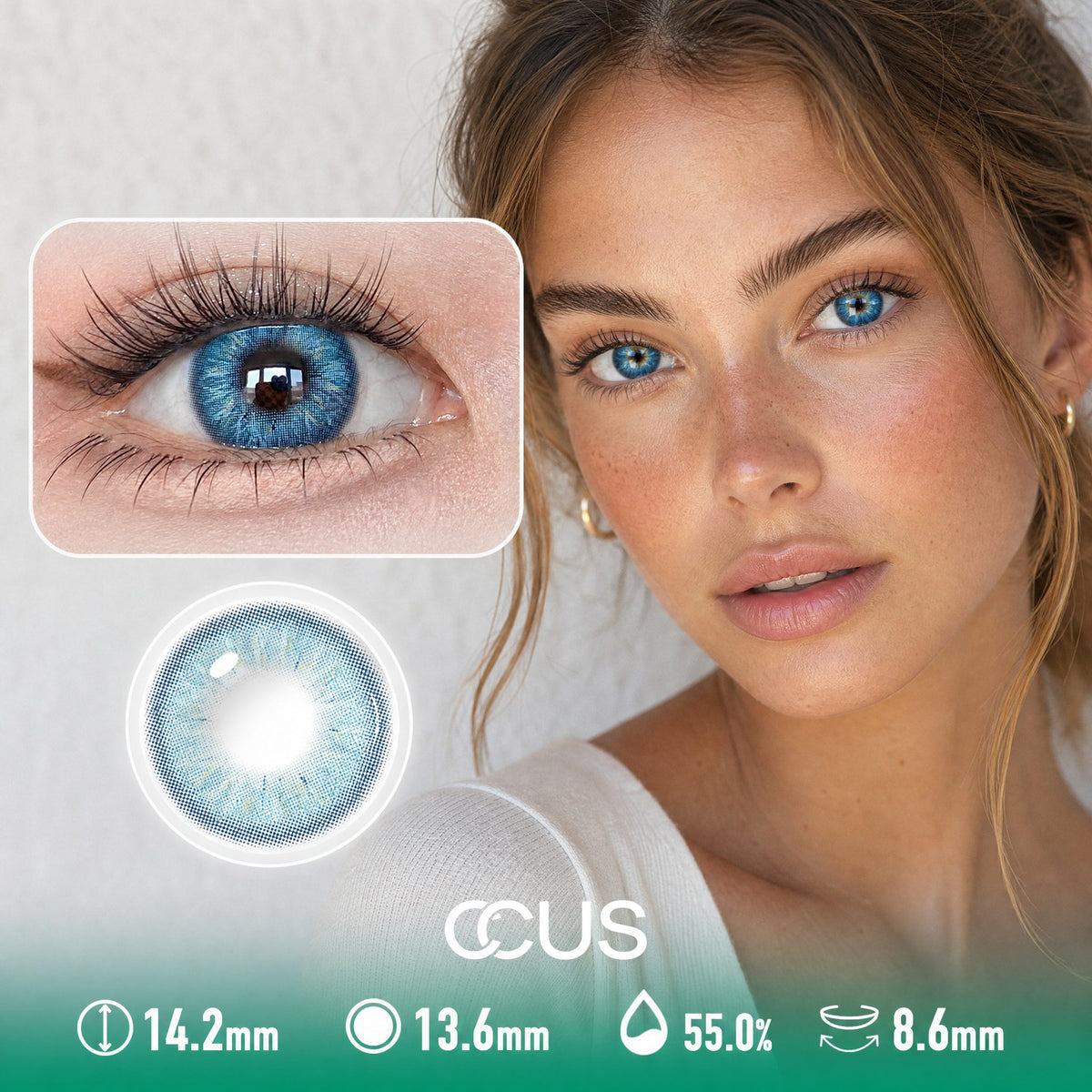 Linen Lagoon Blue Contact Lenses