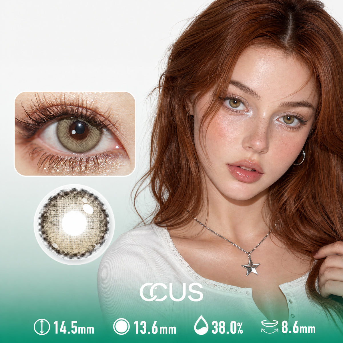 Opal Glaze Toffee Brown Contact Lenses