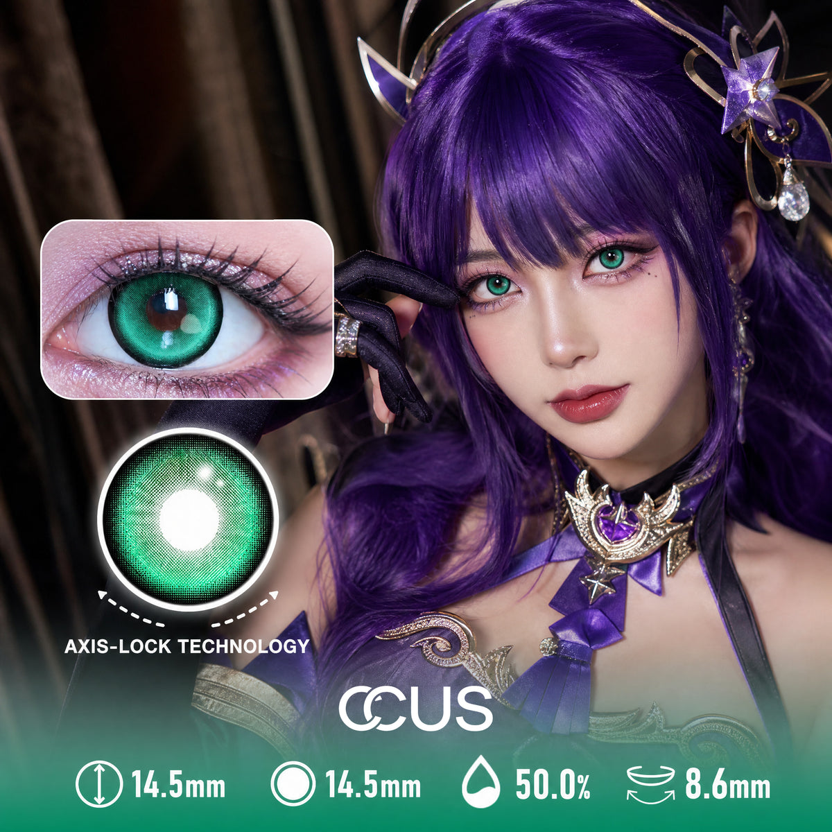 Porcelain Doll Green Contact Lenses