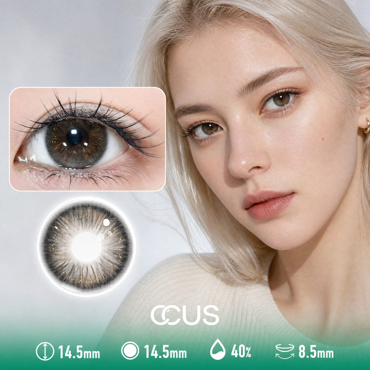 Rain Jasmine Amber Brown Contact Lenses