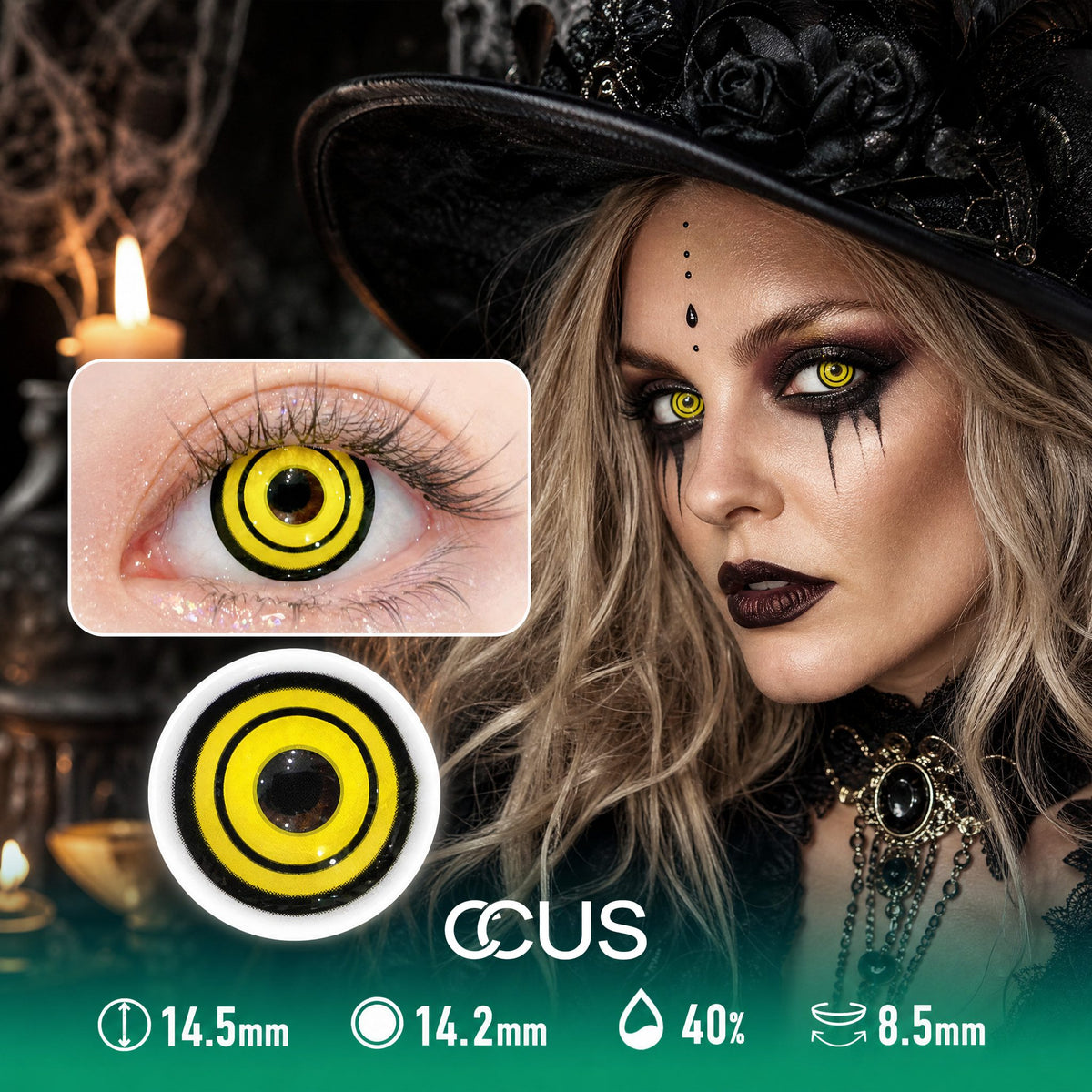 Saffron Solstice Gold Contact Lenses