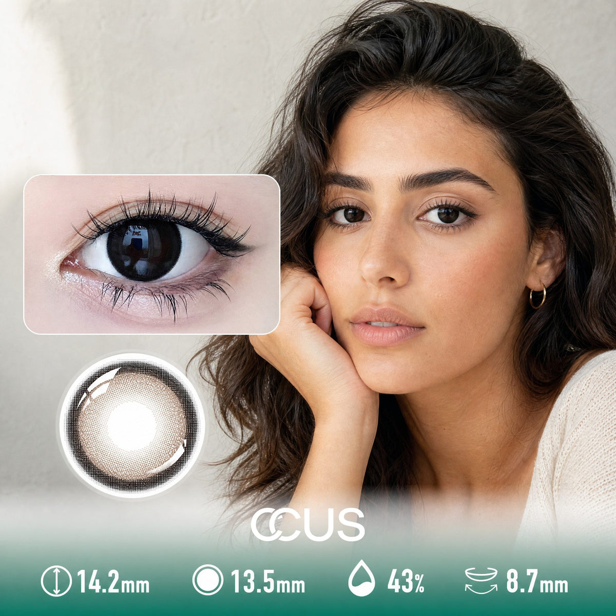 Salt Fog Ash Amber Brown Contact Lenses