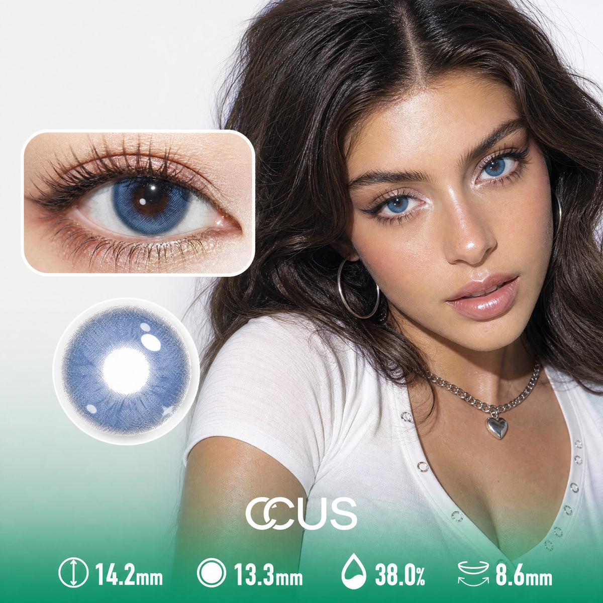 Sapphire Halo Blue Contact Lenses