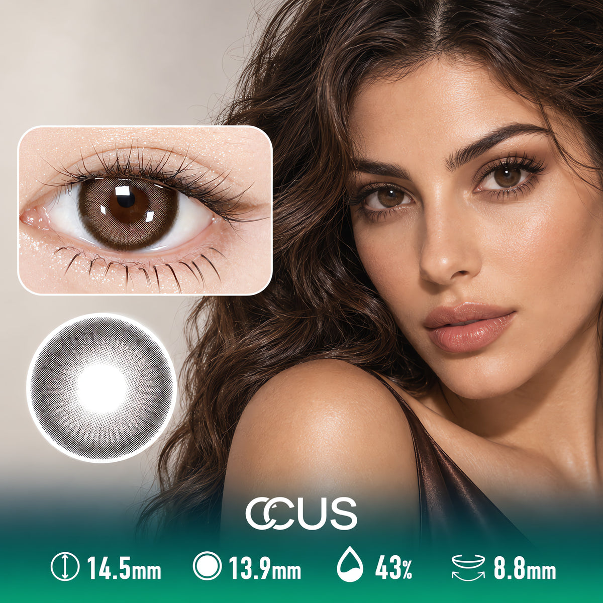 Satin Gala Brown Contact Lenses