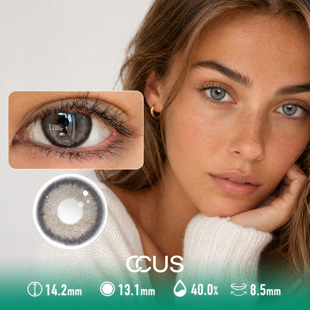 Serene Haze Grey Contact Lenses